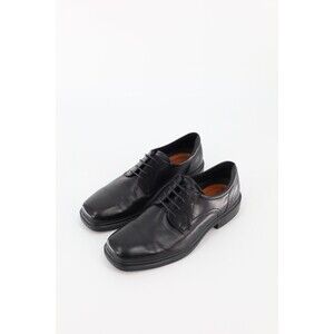 Ecco Mens 44 (US 11) Helsiniki 2 Black Plain Toe Tie Dress Shoes